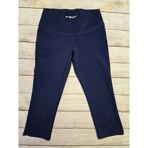 New Balance NB-Dry Capri Leggings Navy Blue Stretch, Womens Size Small